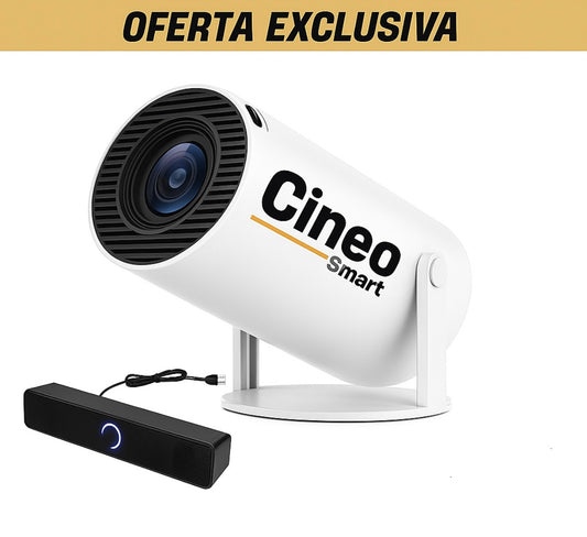 Proyector Cineo Smart Wifi Bluetooh HDMI 1080p + Equipo de sonido de regalo